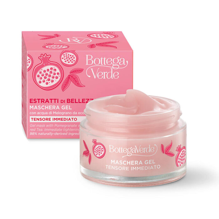 BOTTEGA VERDE BEAUTY EXTRACTS - GEL MASKA ZA OBRAZ VODA GRANATNEGA JABOLKA RDEČI ČAJ 50ML